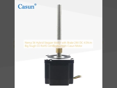 Motore passo-passo ibrido Nema 34 con freno 24V DC 4.5N.m Robusto e resistente Certificato CE RoHS di Casun Motor