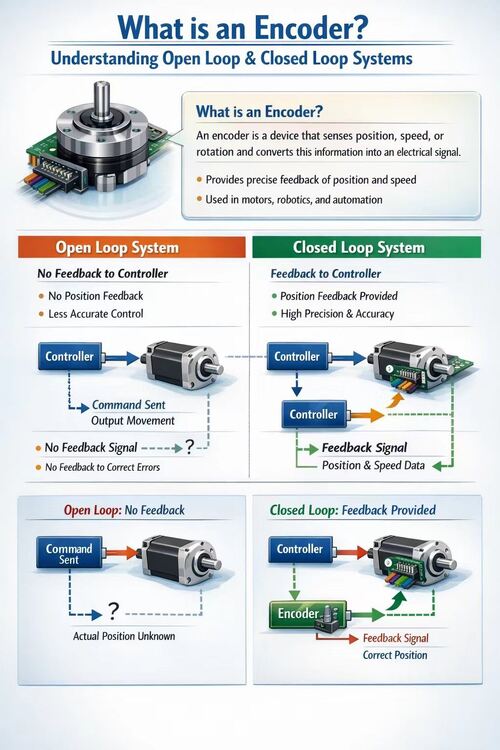 Ultimi blog aziendali su Cos'è un encoder? Qual è la sua funzione? Come si devono intendere il controllo ad anello aperto e il controllo ad anello chiuso?