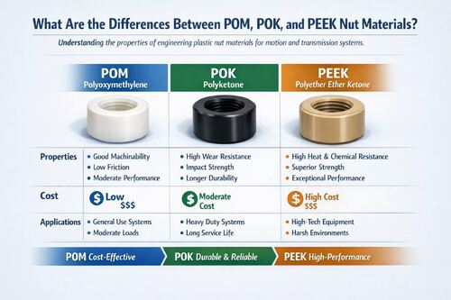 Ultimi blog aziendali su Quale materiale per dadi dovrei scegliere: POM, POK o PEEK