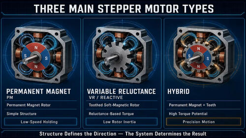 Ultimi blog aziendali su Three Main Stepper Motor Types: differences between permanent magnet, variable reluctance and hybrid types