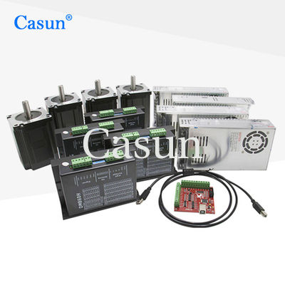 Buon prezzo Casun 2 fase Nema 34 motore a passo ibrido 86x86x149mm 13N.m coppia alta 6.0A con 4 assi / 3 assi per CNC per macchina di incisione In linea