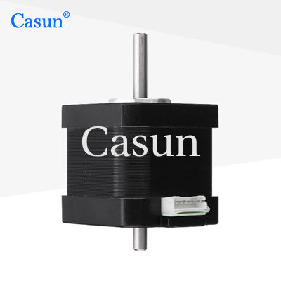 Buon prezzo Motore bipolare a doppio albero Nema 17 Stepper 1.8 Deg 45Ncm 63.7oz.in 1.68A 4 fili per 3D CNC fai da te In linea