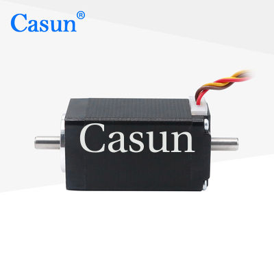 Buon prezzo 2 Fase 1.8 Grado doppio albero NEMA 11 Micro stepper motor per apparecchiatura di automazione di apparecchiature mediche In linea